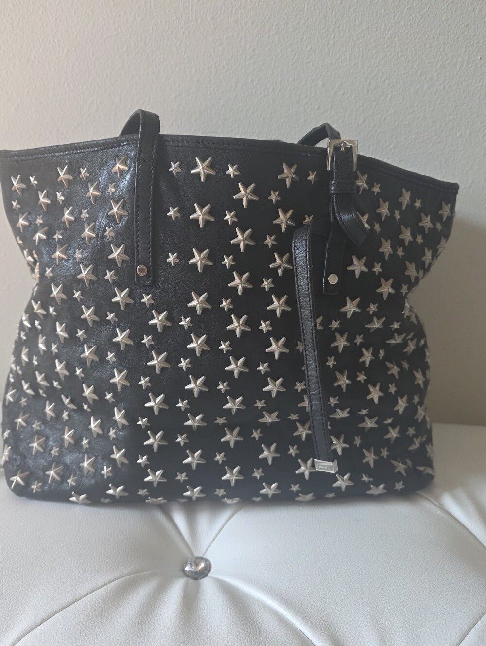 Jimmy Choo Black Studded Star Tote Bag - Picture 2 of 11